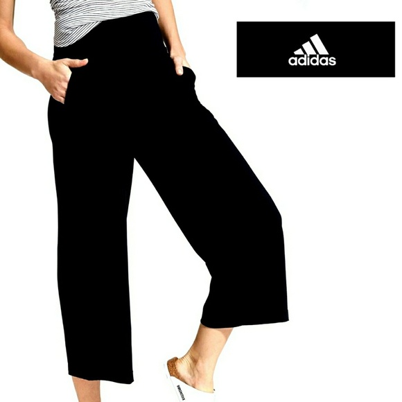 adidas Pants - Adidas Capri Wide Leg High Waist Yoga Pants